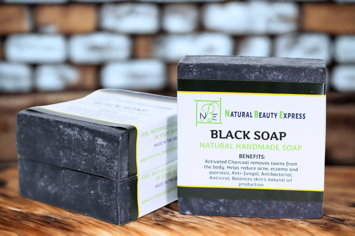 Black Soap with Activated Charcoal (3 Pack)